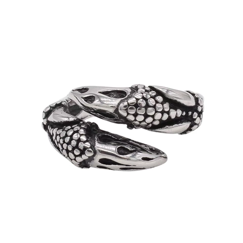 Gothic Retro Monster Claw Titanium Steel Ring For Men Personalized Punk Scale Textured Animal Claw Jewelry Gift For Daily