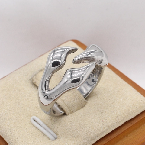 Anillo Vintage de Acero Inoxidable con Garra de Animal para Hombre Gótico Punk Pulido Joyería Retro Regalo para Hombre Unisex Color Plata