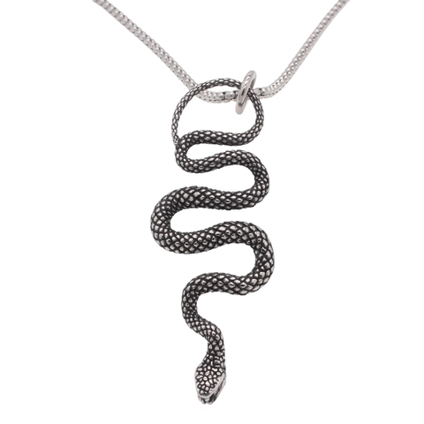 Ciondolo Serpente in Acciaio Inossidabile 316 Vintage Gotico Texture Squame Animali Ciondolo Solo Senza Catena Gioielli Unisex