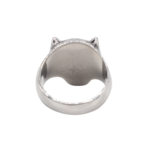 Anello Testa di Leopardo in Acciaio al Titanio da Uomo Vintage Stile Punk Retrò Anello Biker Animale per Uomo Gioielli