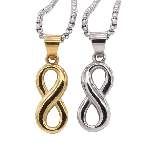 Ciondolo Simbolo Infinito in Acciaio Inossidabile Retrò per Uomo Donna Unisex Ciondolo Solo Forma 8 Senza Catena Gioielli Moda