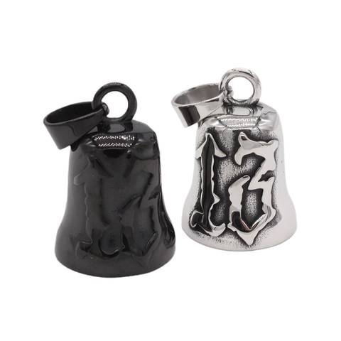 Retro Gothic 13 Bell Pendant For Men Stainless Steel Distressed Biker Jewelry Pendant Only Without Chain Cross Ornament Gift