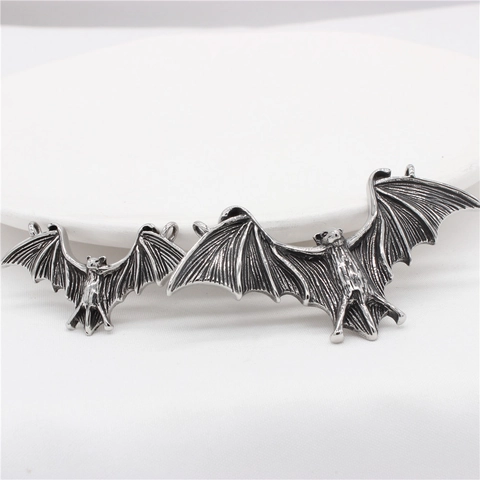 Gothic Retro Bat Wings Pendant Titanium Steel Necklace Individual Punk Pendant Only Without Chain For Halloween Party Jewelry