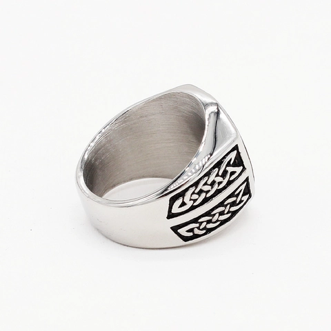 Viking Valknut Symbol Ring For Men Titanium Steel Vintage Celtic Knot Rune Ring Nordic Myth Odin Jewelry For Daily Party