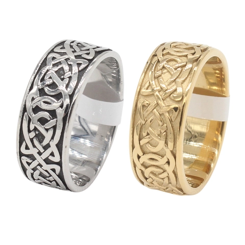 Anillo Nudo Celta Vikingo Nórdico Para Hombre Retro Acero Inoxidable Anillo Tótem Personalidad Textura Tejida Joyería Punk