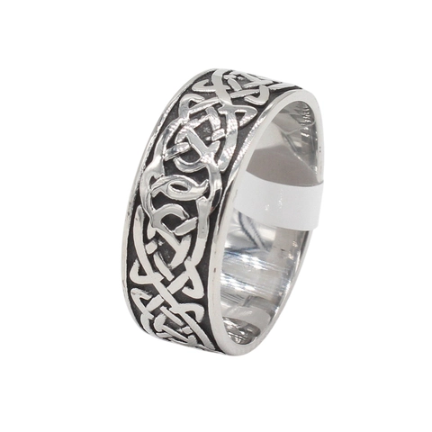 Anillo Nudo Celta Vikingo Nórdico Para Hombre Retro Acero Inoxidable Anillo Tótem Personalidad Textura Tejida Joyería Punk