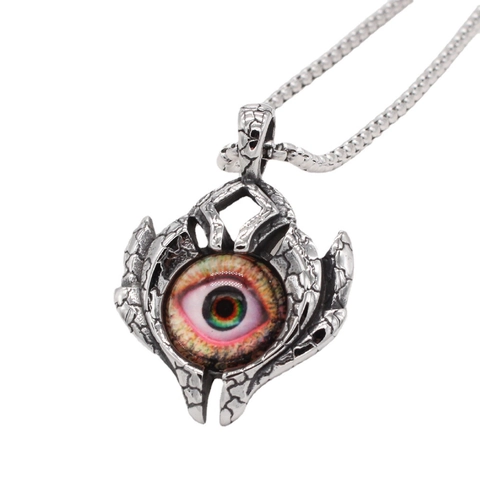 Vintage Titanium Steel Evil Eye Pendant For Men Gothic Retro Punk Masonic All-Seeing Eye Pendant Only Fashion Jewelry