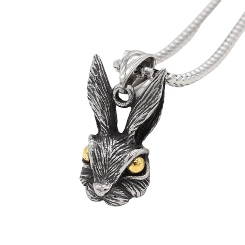 Vintage Stainless Steel Rabbit Head Pendant For Women Retro Animal Style Silver Gold Tone Jewelry Accessory Without Chain