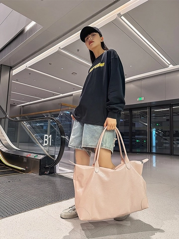 Sac Cabas Femme en Cuir PU Grande Capacité Mode Texture Froissée Sac à Épaule Quotidien Polyvalent Style de Rue Main Voyage