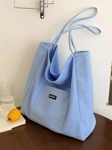 Damen Große Kapazität Nylon Umhängetasche Lässig Minimalistisch Einfarbig Student Schule Handtasche Lässige Shopper Tasche