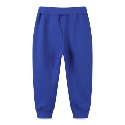 Pantaloni Sportivi in Cotone Casual per Bambini Stampa Cartone Animato Escavatore Strisce Arcobaleno Vita Elastica con Coulisse