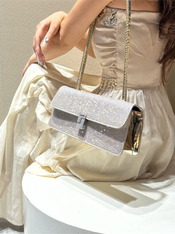 Luxus Strass Abendtasche Achseltasche Für Damen Mode Glänzende Pailletten Umhängetasche Formelle Party Hochzeit Tasche