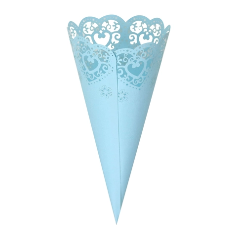 Laser Cut Heart Floral Paper Confetti Cones For Wedding Petals Rice Candy Wedding Party Decorations Cardboard Paper Cones
