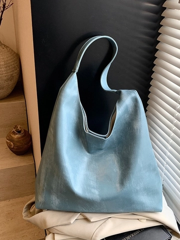 Women Large Capacity PU Leather Tote Bag And Small Pouch Fashion Shoulder Bag Minimalist Hobo Handbag For Daily Commuting