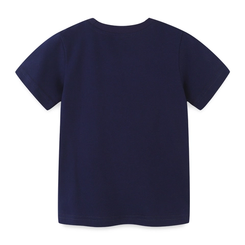 T-Shirt à Manches Courtes 100% Coton pour Jeunes Garçons avec Imprimé Fusée de l'Espace Astronaute Arcobaleno Col Rond Été Décontracté