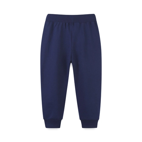 Jungen Baumwolle Bestickt Traktor Cartoon Sporthose Kinder Lässig Tiefblau Jogginghose Für Kleinkinder