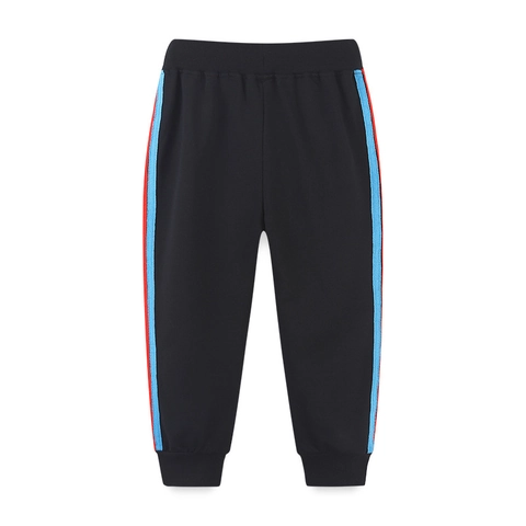 Jongens Casual Katoenen Joggingbroek Sportieve Sweatpants Met Contrast Zijstrepen Elastische Taille Broeken Voor Kinderen Herfst Dagelijks