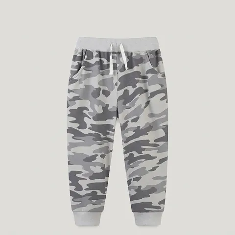 Pantalones de Chándal de Camuflaje para Niños Algodón Cómodos Con Cordón Cintura Elástica Pantalones Activos Casuales