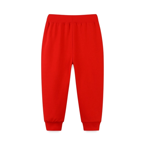 Kinder Weihnachten Rentier Bestickt Trainingshose Kleinkind Rot Baumwolle Jogginghose Für Jungen Mädchen Weiche Warme Strickhose
