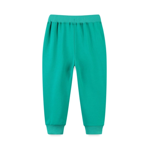 Pantaloni da Tuta da Bambino con Trattore a Fumetti Ricamato in Cotone Comodi Casual Autunno Primavera Sportivi