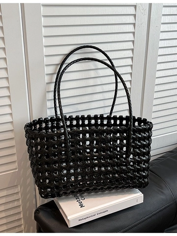 Damen Geflochten Strandtasche Hohl Handtasche Schultertasche Sommer Nischen Korbtasche Lässige Urlaub Einkaufstasche