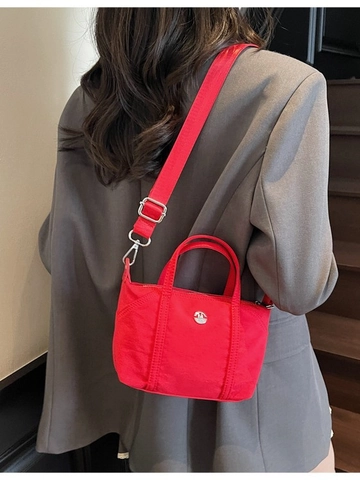 Women Minimalist Canvas Crossbody Bag Small Square Tote Handbag With Adjustable Strap For Work Commuting Versatile Shoulder Bag