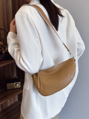 Fashion PU Leather Pleated Crescent Hobo Bag For Women Vintage Shoulder Crossbody Bag With Dual Straps Large Capacity Handbag