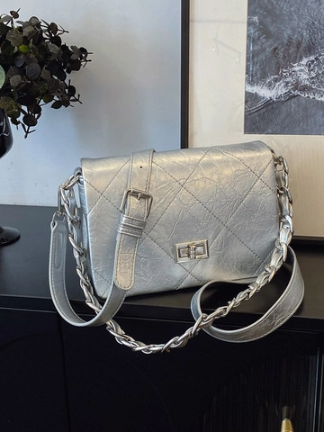 Sac Bandoulière Femme Matelassé Haut de Gamme en Cuir PU Petit Sac à Main Carré Décontracté Sac d'Épaule
