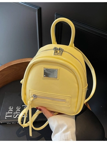 Fashion Mini PU Leather Backpack For Women Lightweight Small Travel Shoulder Bag Versatile Casual Everyday Bag With Adjustable Straps