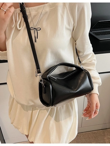 Borsa Boston da Donna in Pelle PU Alla Moda Piccola Borsa a Tracolla a Forma di Cuscino Con Cinturino per Pendolare Borsa da Donna Versatile