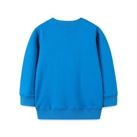 Sweatshirt Enfant Garçon Col Rond 100% Coton Manches Longues Pullover Cartoon Fusée Espace Imprimé Automne Haut Décontracté