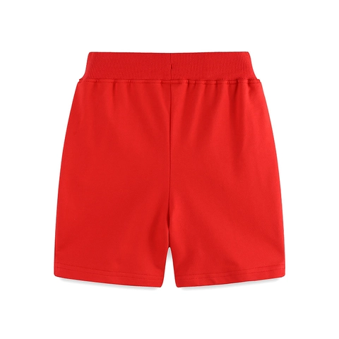 Boys Cotton Knit Sports Shorts Casual Solid Color Summer Shorts With Elastic Drawstring Waist Soft Daily Kids Sweatpants