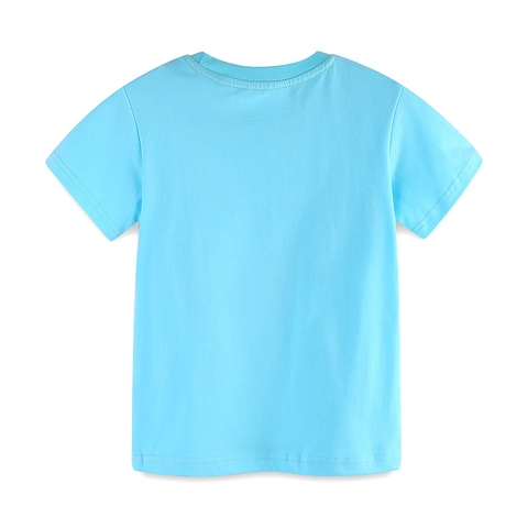 Jungen Sommer Baumwolle Kurzarm T-Shirt Cartoon Dinosaurier Druck Lässiger Westlicher Stil Rundhals Top Für Kinder