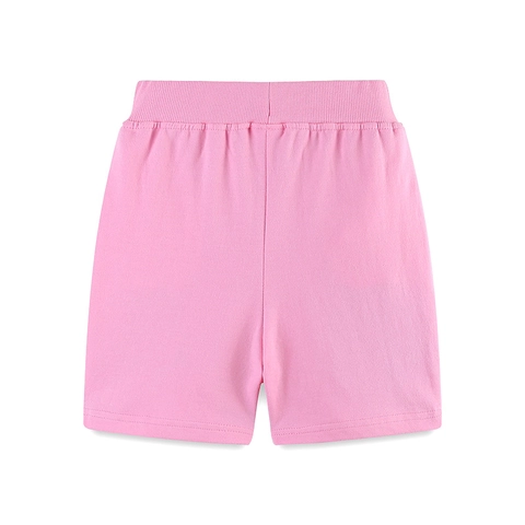 Pantaloncini di Cotone da Ragazza Rosa Ricamo Ape Margherita Vita Elastica Pantaloncini Sportivi Casual Estivi per Bambini