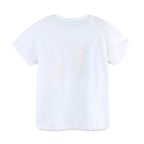 Αγόρια 100% Βαμβακερό T-Shirt με Σχέδιο Καρτούν Ζώα Καλοκαίρι Κοντό Μανίκι Στρογγυλή Λαιμόκοψη Μαλακό Αναπνεύσιμο