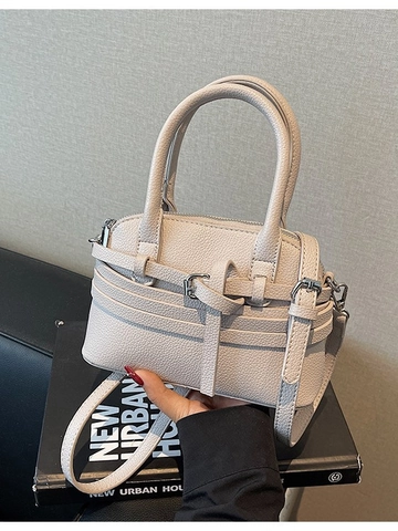 Borsa a Conchiglia da Donna in Pelle PU con Texture a Ciottoli Piccola Borsa a Tracolla con Serratura in Metallo per il Pendolarismo