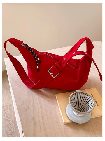 Borsa a Tracolla da Donna in Nylon alla Moda Minimalista Hobo Dumpling Bag Grande Capacità Tendenza Streetwear Borsa a Tracolla