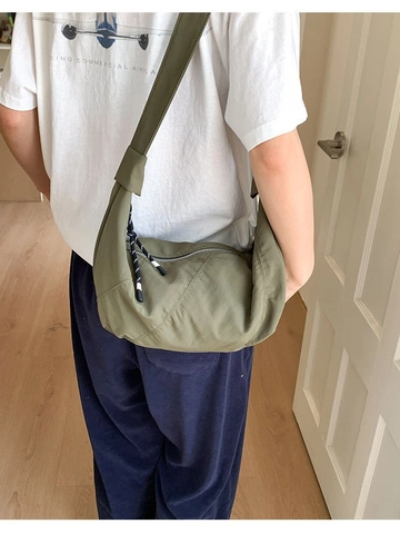 Borsa a Tracolla da Donna in Nylon alla Moda Minimalista Hobo Dumpling Bag Grande Capacità Tendenza Streetwear Borsa a Tracolla