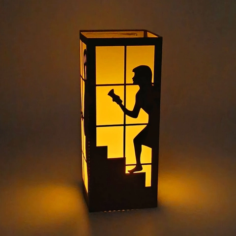 Spooky Ghost Silhouette Paper Lampshade Laser Cut Cardboard Lantern Decoration For Halloween Party Festive Table Decor