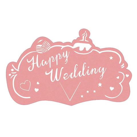 Biglietti Per Bicchiere Da Vino In Carta Perlata Taglio Laser Happy Wedding Design Decorazione Tavola Decorazione Romantica Banchetto Nuziale