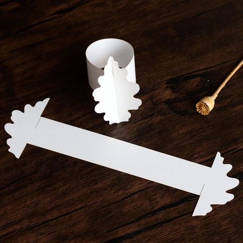 Servilleteros de Papel Corte Láser Forma de Hoja de Cartulina Perlada Hebilla para Boda Acción de Gracias Banquete Hotel