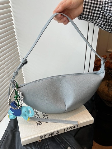 Borsa Hobo Crescent in Pelle PU da Donna Borsa a Tracolla Dumpling Casual Borsa a Spalla Leggera con Charm Elefante