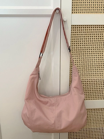 Damen Große Kapazität Nylon Hobo Tasche Minimalistisch Herz Bestickt Umhängetasche Verstellbarer Riemen Lässige Tasche
