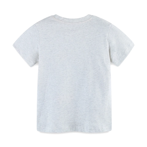 Αγόρια Κοντομάνικο T-Shirt Καλοκαίρι Δυτικό Στυλ Κινούμενα Σχέδια Ζώων Βαμβάκι Στρογγυλή Λαιμόκοψη Παιδιά Ανοιχτό Γκρι