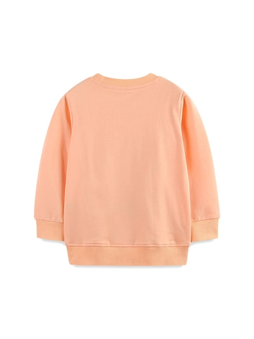 Sweat-shirt en Coton à Imprimé Dessin Animé de Noël pour Filles Automne Hiver Manches Longues Col Rond Pull pour Enfants