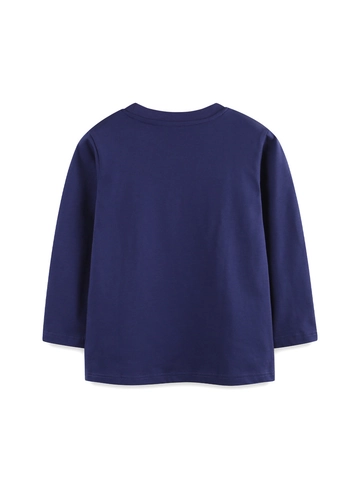 Maglietta Natalizia a Maniche Lunghe da Ragazzo 100% Cotone Fluorescente Stampa Renne Albero Autunno Inverno Top di Moda