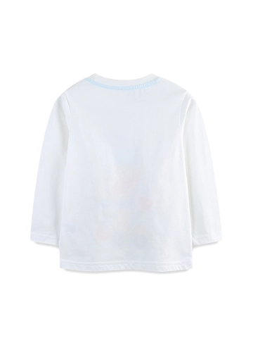 Maglietta a Maniche Lunghe da Ragazzo in Cotone Con Stampa di Escavatore Cartoon Girocollo Top per Bambini Abbigliamento Casual