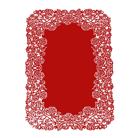 Cartes d'Invitation en Dentelle de Rose Ajourées au Laser Papier Perlé Style Européen pour Mariage Fête Décoration