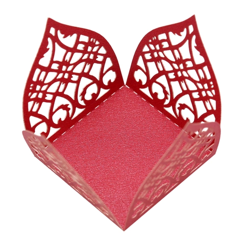 Involucro di Cioccolato in Carta Perlata Cavo Taglio Laser Motivo Floreale Europeo Decorazione Festa Matrimonio Dolce