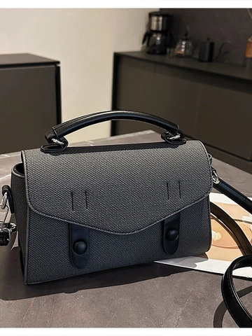 Borsa a Tracolla da Donna in Pelle PU Moda Borsa a Mano Versatile Urban Casual Borsa Quadrata Piccola Con Tessitura Chiusura Magnetica